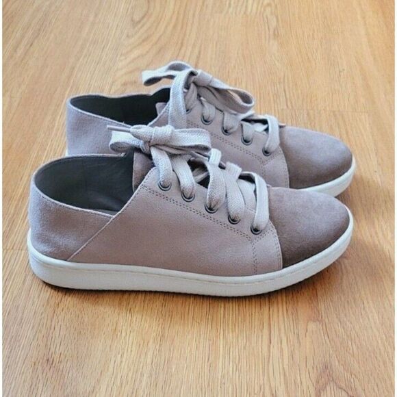 Eileen Fisher Tan and Gray Casual Sneakers with Canvas Upper - Picture 3 of 10